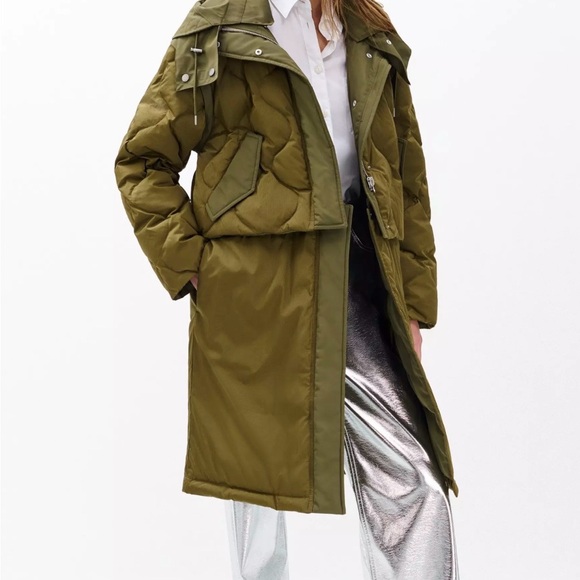 rag & bone Jackets & Blazers - Rag & Bone NWT olive puffer convertible coat XL
